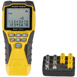 Klein Tools VDV501-851 Cable Tester Kit with Scout® Pro 3 Tester, Remotes, Adapter, Battery - One-stop shop for professional tools and equipment.^ Power Tools