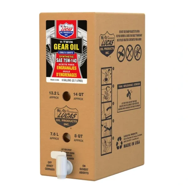 Lucas Oil 18044 Synthetic SAE 75W-140 V-Twin Gear Oil/6 Gallon Box - One-stop shop for professional tools and equipment.^ Power Tools