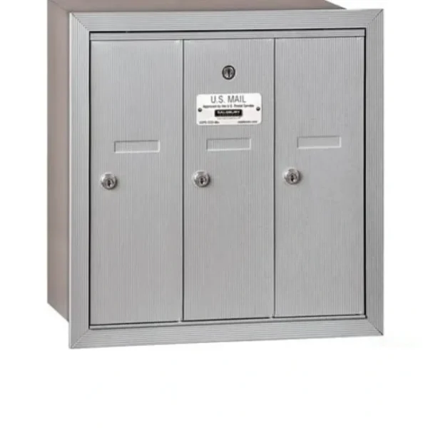 Clearance Mailboxes 3503ARU Salsbury Vertical Mailbox - 3 Doors - Aluminum - Recessed Mounted - USPS Access - One-stop shop for professional tools and equipment. Full
