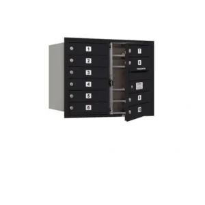 New Mailboxes 3706D-10BFP Salsbury 6 Door High Recessed Mounted 4C Horizontal Mailbox with 10 Doors in Black with Private Bccess - Front Loading - One-stop shop for professional tools and equipment. Full