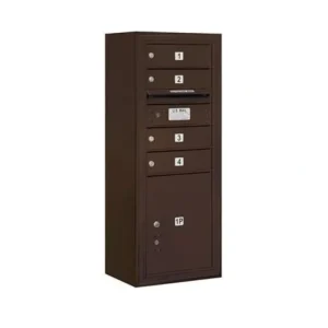 New Mailboxes 3810S-04ZFU Salsbury 10 Door High Surface Mounted 4C Horizontal Mailbox with 4 Doors and 1 Parcel Locker in Bronze with USPS Zccess - One-stop shop for professional tools and equipment. Full