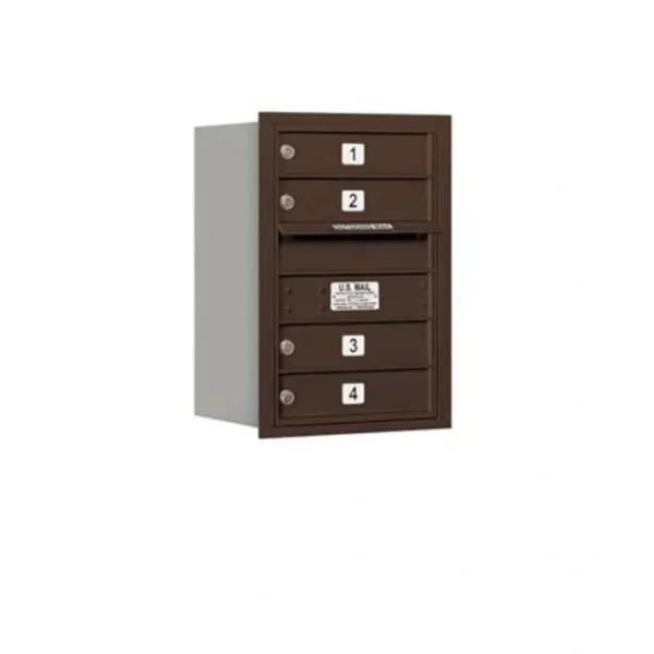 Sale Mailboxes 3706S-04ZRP Salsbury 6 Door High Recessed Mounted 4C Horizontal Mailbox with 4 Doors in Bronze with Private Zccess - Rear Loading - One-stop shop for professional tools and equipment. Full