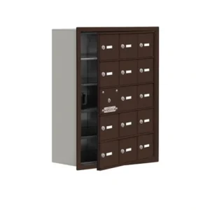 Discount Mailboxes 19158-15ZRK Salsbury Recessed Mounted Cell Phone Locker with 15 Z Doors (14 usable) in Bronze - Keyed Locks - One-stop shop for professional tools and equipment. Full