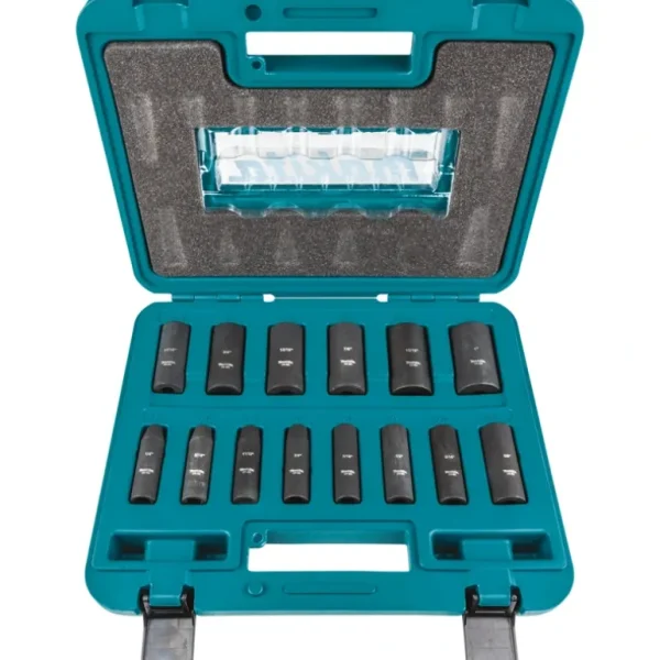 Makita A-99655 14 Pc. 3/8& Drive Deep Well SAE Impact Socket Set - One-stop shop for professional tools and equipment.^ Hand