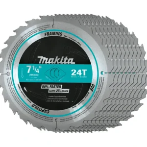 Makita A-94839-10 7‘1/4& 24T Carbide‘Tipped Circular Saw Blade, Framing, 10/pk - One-stop shop for professional tools and equipment.^ Hand