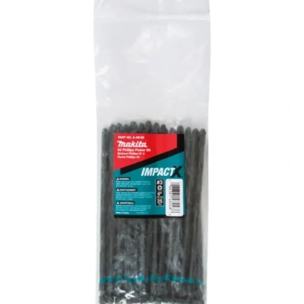 Makita A-99188 ImpactX, #3 Phillips 6³ Power Bit, 25/pk, Bulk - One-stop shop for professional tools and equipment.^ Power Tools