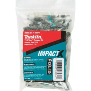 Makita A-99041 ImpactX, T15 Torx® 2³ Power Bit, 50/pk, Bulk - One-stop shop for professional tools and equipment.^ Power Tools