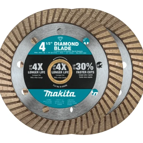 Online Makita B-69705 4‘1/2& Diamond Blade, Turbo, General Purpose, 2/pk - One-stop shop for professional tools and equipment. Full