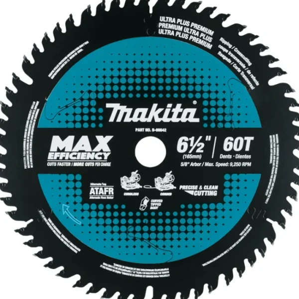 Cheap Makita B-69842 6‘1/2& 60T Carbide‘Tipped Max Efficiency Miter Saw Blade - One-stop shop for professional tools and equipment. Accessories