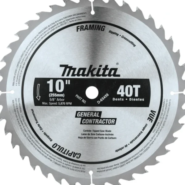 Online Makita D-65458 10& 40T Polished Miter Saw Blade, General Purpose - One-stop shop for professional tools and equipment. Hand