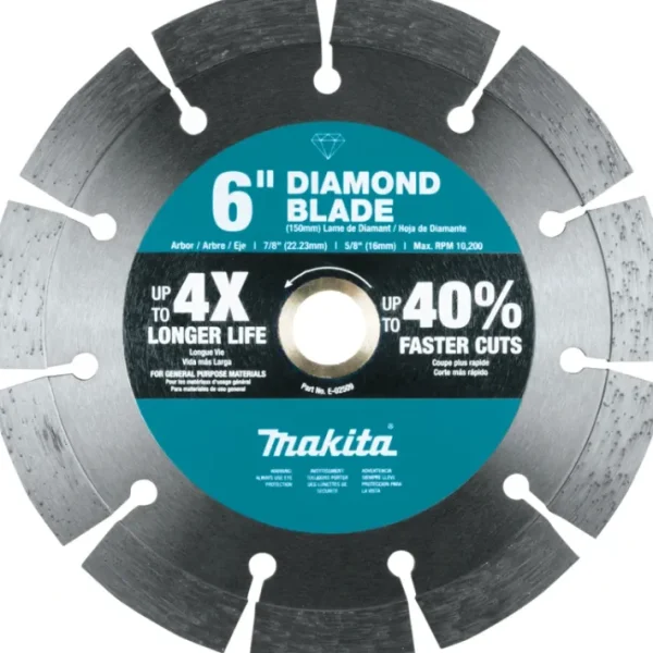 Store Makita E-02509 6& Diamond Blade, Segmented, General Purpose - One-stop shop for professional tools and equipment. Full