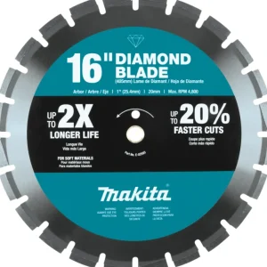 Makita E-02593 16& Diamond Blade Segmented, Soft Material - One-stop shop for professional tools and equipment.^ Power Tools