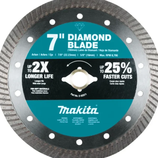 Shop Makita E-02571 7& Diamond Blade, Turbo, Soft Material - One-stop shop for professional tools and equipment. Full