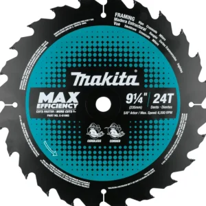 New Makita E-01965 9‘1/4& 24T Carbide‘Tipped Max Efficiency Circular Saw Blade, Framing - One-stop shop for professional tools and equipment. Full