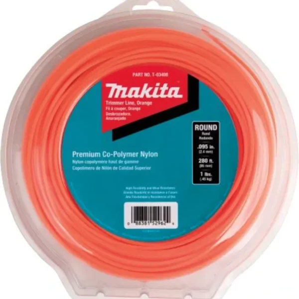 Cheap Makita T-03408 Round Trimmer Line, 0.095, Orange, 280™, 1 lbs. - One-stop shop for professional tools and equipment. Accessories