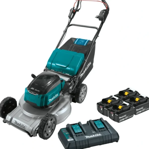 Makita XML09PT1 36V (18V X2) LXT® Brushless 21& Self‘Propelled Commercial Lawn Mower Kit with 4 Batteries (5.0Ah) - One-stop shop for professional tools and equipment.^ Hand