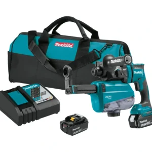 Makita XRH12TW 18V LXT® Lithium‘Ion Brushless Cordless 11/16& SDS‘PLUS AVT® Rotary Hammer Kit, w/ HEPA Dust Extractor, AWS® Capable (5.0Ah) - One-stop shop for professional tools and equipment.^ Hand