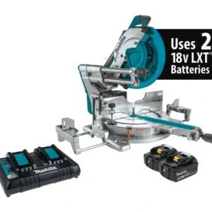 Makita XSL08PT 36V (18V X2) LXT® Brushless 12& Dual‘Bevel Sliding Compound Miter Saw Kit, AWS® Capable and Laser (5.0Ah) - One-stop shop for professional tools and equipment.^ Hand