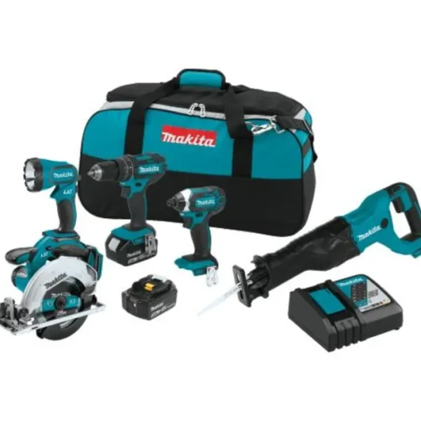 Outlet Makita XT505 18V LXT® Lithium‘Ion Cordless 5‘Pc. Combo Kit (3.0Ah) - One-stop shop for professional tools and equipment. Full