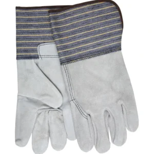 MCR Safety 1418A A Grade Select Shoulder Leather Split Leather Palm Work Gloves 4.5 Inch Plasticized Gauntlet Cuff Full Leather Back (1 DZ) - One-stop shop for professional tools and equipment.^ Hand