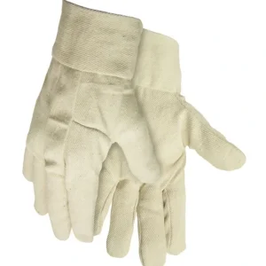 MCR Safety 8100B Tan Canvas Work Gloves 2.5 Inch Band Top Cotton Polyester Blend Wing Thumb (1 DZ) - One-stop shop for professional tools and equipment.^ Hand