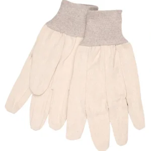 MCR Safety 8100C Premium Canvas Work Gloves Clute Pattern with Knit Wrist 100% Cotton Canvas Straight Thumb (1 DZ) - One-stop shop for professional tools and equipment.^ Hand