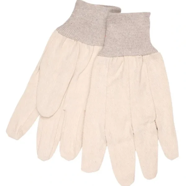 MCR Safety 8100C Premium Canvas Work Gloves Clute Pattern with Knit Wrist 100% Cotton Canvas Straight Thumb (1 DZ) - One-stop shop for professional tools and equipment.^ Hand
