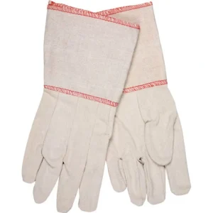 MCR Safety 8200G Canvas Work Gloves Clute Pattern 4.5 Inch Plasticized Gauntlet Cuff Cotton Polyester Blend Straight Thumb (1 DZ) - One-stop shop for professional tools and equipment.^ Hand