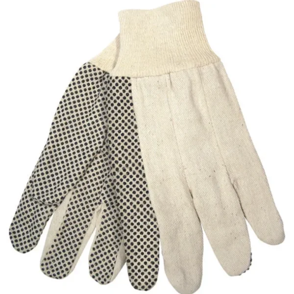 MCR Safety 8808S Dotted Canvas Work Gloves Clute Pattern with Knit Wrist Cotton Polyester Blend Straight Thumb (1 DZ) - One-stop shop for professional tools and equipment.^ Hand