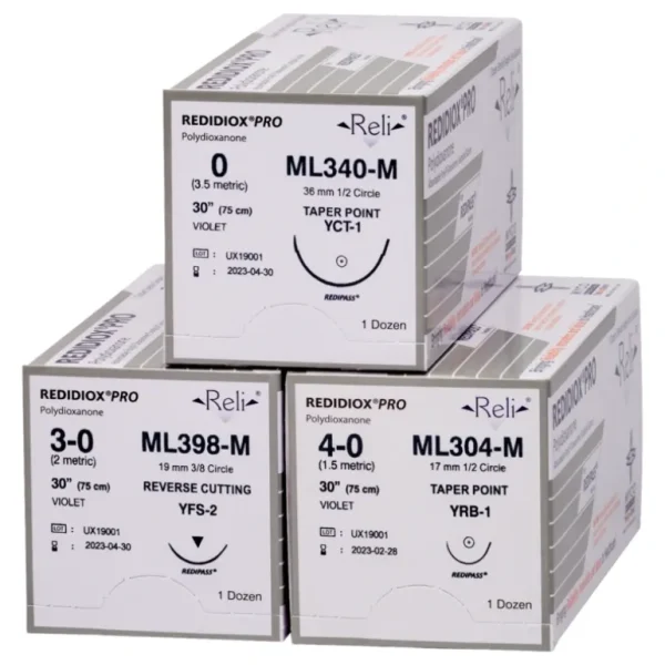 Myco Medical ML452-M - REDIDIOX® PRO Absorbable Monofilament, PDO Synthetic Suture, Size 4-0, Length 30&, 24 mm 3/8 Circle Reverse Cutting Needle - UOM 12/BX - One-stop shop for professional tools and equipment.^ Hand