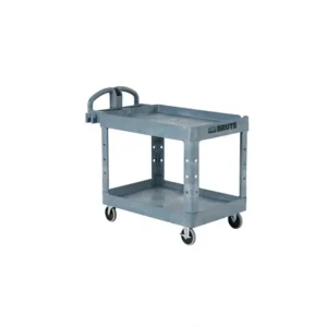 Clearance Rubbermaid 2192464 BRUTE HEAVY-DUTY ERGO HANDLE UTILITY CART, LIPPED SHELF, MEDIUM 500 LB. CAPACITY - GRAY - One-stop shop for professional tools and equipment. Hand