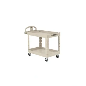 Clearance Rubbermaid FG450088BEIG BRUTE HEAVY-DUTY ERGO HANDLE UTILITY CART, LIPPED SHELF, SMALL, 500 LB. CAPACITY - BEIGE - One-stop shop for professional tools and equipment. Hand