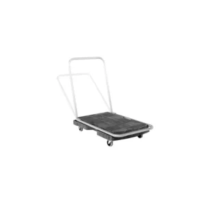 Hot Rubbermaid FG440000BLA TRIPLE TROLLEY WITH STRAIGHT HANDLE, UTILITY DUTY WITH 3 IN CASTERS, BLACK - One-stop shop for professional tools and equipment. Hand