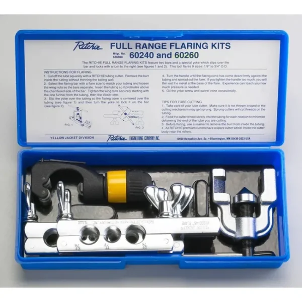 Store Yellow Jacket 60260 Full range 45Â° flaring/cutting kit for 3/16& to 3/4& O.D. same as 60240 with 60101 cutter, case, instructions - One-stop shop for professional tools and equipment. Full